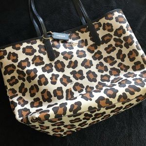 Coach City Tote in Ocelot Print
